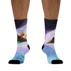 Spaceship City Scan Socks - DROP SOCKS