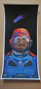 'Visionz of WOLDU' - mixed media fine art print (w/ acrylic paint)