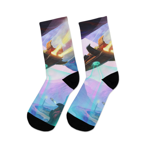 Spaceship City Scan Socks - DROP SOCKS